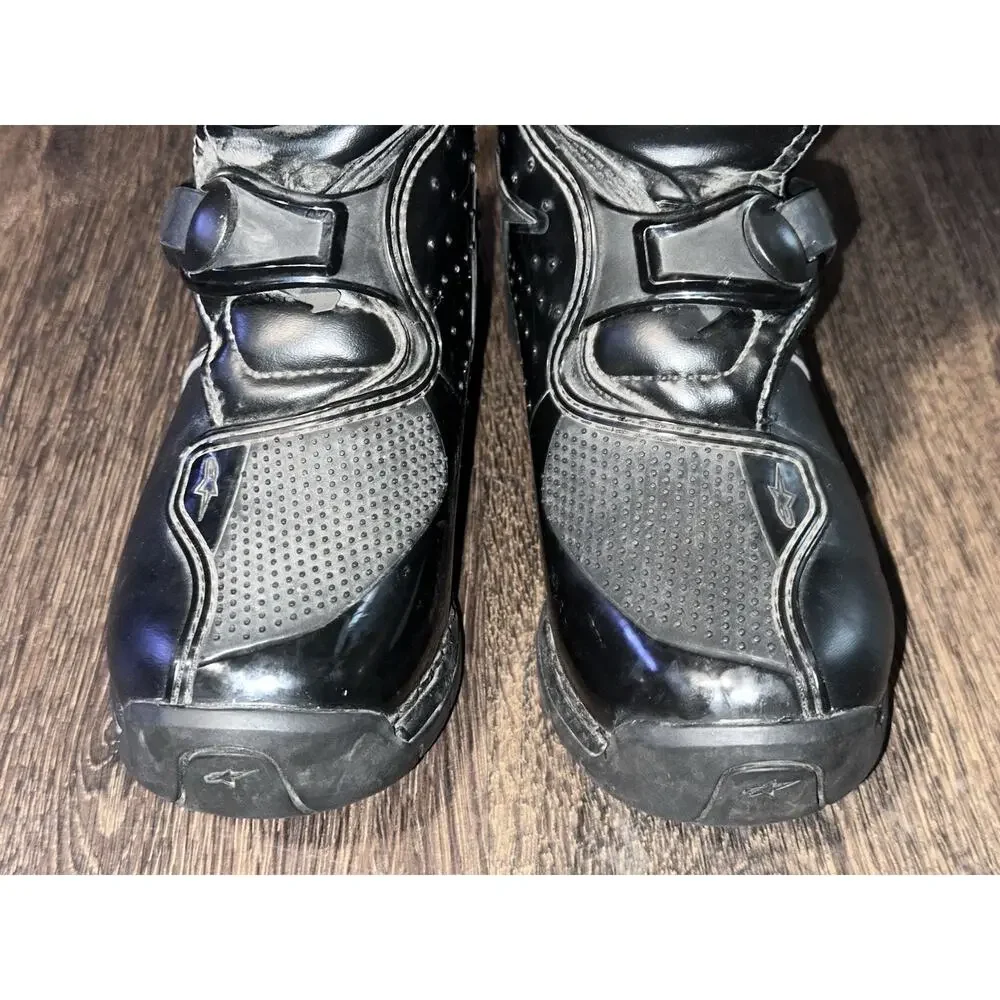 Alpinestars Youth Tech 3s Kids Motocross Dirt Bike Boots Kids Size 4 Black